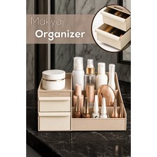 Lusenne Makyaj & Takı Organizeri: Çok Amaçlı 2 Çekmeceli Kozmetik ve Takı Organizeri