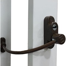 Lusenne Koruyucu ve Kilit: Koyu Kahverengi Pvc Kapı ve Pencere Güvenlik Kilidi - 6’lı Set