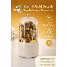 Lusenne Makyaj & Takı Organizeri: 7 Bölmeli Kapaklı Makyaj ve Fırça Organizeri