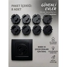 Lusenne Koruyucu ve Kilit: Çocuk Priz Güvenlik Kapağı Seti, Siyah Renk ve Kolay Kullanım
