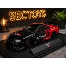 Scntoys Nissan Skylıne R34 Lbwk Süper Sılhouette Diecast Model Araba Nissan Skylıne Gtr Araba