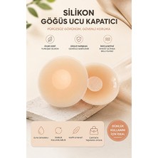 Lusenne Iç Giyim Aksesuarı: Ten Rengi Mini Silikon Göğüs Ucu Kapatıcı Ped Çift
