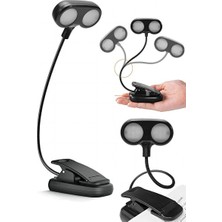 Lusenne Masa ve Gece Lambası: Mini LED Kitap Okuma Lambası - Klipsli ve Renkli Işık Seçenekleri