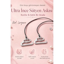 Red İç Giyim Ultra Ince Kalp Desenli Görünmez Ayarlanabilir Siyah Sütyen Askısı-Elbise ve Bluzlara Şık Dokunuş