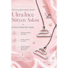 Odise Ultra Ince Kalp Desenli Görünmez Ayarlanabilir Siyah Sütyen Askısı-Elbise ve Bluzlara Şık Dokunuş