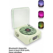 Lusenne Nostaljik Radyo: Retro Pikap Tasarımlı Bluetooth Hoparlör ile Dijital Saat ve Işıklar