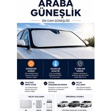 Lusenne Oto Güneşlik Perde: Universal Alüminyum Folyo Güneşlik, Uv ve Isı Yansıtıcı Otomobil Için