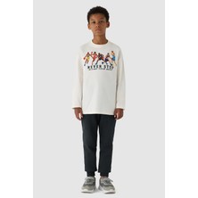 NBT Jeans Erkek Çocuk Ekru Tshirt