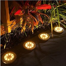 Lusenne Masa ve Gece Lambası: Güneş Enerjili Kazıklı Bahçe Aydınlatması, 8 Ledli ve 3 W Gün Işığı