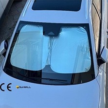 Lusenne Oto Güneşlik Perde: Byd Seal U Için Uv ve Isı Koruyucu Titanyum Gümüş Güneşlik