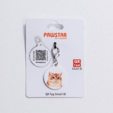 Pawstar Turuncu Kedi Desenli Qr Tag Evcil Hayvan Künyesi Isimlik Pet Tag Köpek Künyesi Kedi Künyesi Qr Kodlu Künye
