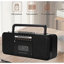 Lusenne Nostaljik Radyo: Klasik Teyp ve Fm Radyo ile Kablosuz Bluetooth Müzik Seti
