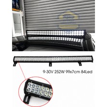 Otokap Universal 99 cm Off Road LED Bar 252W 84 LED Sis Projektör 9V-30V Çalışma Lambası Kamyon Tır Traktör Çekici Iş Makinesi