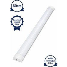 Arkhelais Bant Armatür LED Armatür 60 cm 20W 6500K Beyaz Işık Lineer Aydınlatma Kablolu Beyaz Renk