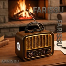 Lusenne Nostaljik Radyo: Everton Retro Radyo ve Bluetooth Hoparlör - Fenerli ve Klasik Tasarım ile P