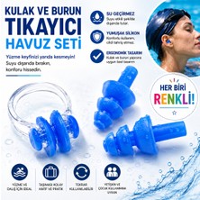 Eşya Dünyası Silikon Kulak ve Burun Tıkayıcı Havuz Seti | Yüzme, Deniz ve Havuz Için Su Geçirmez Kulak Tıkacı & Burun Klipsi