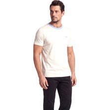 Paul & Shark Erkek Kısa Kol Bisiklet Yaka Rahat Kesim Beyaz T-Shirt 26411011SM-108