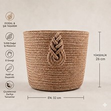 Lusenne Sepet: Doğal Organik Saksılık ve Dekoratif - 26X32 cm