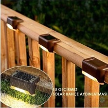 Lusenne Masa ve Gece Lambası: Güneş Enerjili Bahçe ve Merdiven LED Lambası 4'lü Set