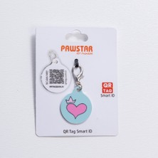 Pawstar Pembe Kalp Desenli Qr Tag Evcil Hayvan Künyesi Isimlik Pet Tag Köpek Künyesi Kedi Künyesi Qr Kodlu Künye