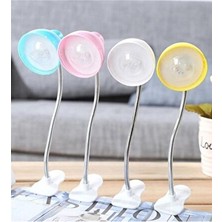 Lusenne Masa ve Gece Lambası: Mavi Mandallı LED Kitap Okuma Lambası, Renkli ve Taşınabilir Tasarım