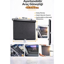 Lusenne Oto Güneşlik Perde: Katlanabilir Iç Güneşlik Branda – 42X60CM Siyah Güneş Koruyucu