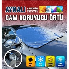 Lusenne Oto Güneşlik Perde: Araç Ön Cam ve Ayna Koruma Örtüsü - Buzlanma ve Kar Önleyici