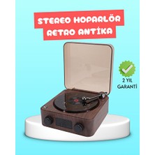 Lusenne Nostaljik Radyo: Çift Işlevli Gece Lambası ve Bluetooth Hoparlör: Saat Ekranı ve Stereo Ses
