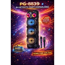 Lusenne Bluetooth Hoparlör: Çift Kanallı Bluetooth Parti Hoparlörü, Rgb Işık ve Mikrofonlu