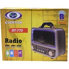 Lusenne Nostaljik Radyo: Şarjlı LED Işıklı - Bluetooth ve Çoklu Bağlantı