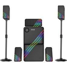 HEPU HP-TV03 5+1 Ev Sinema Sistemi – Bluetooth + USB + SD Kart + AUX + Kumandalı RGB Tasarım