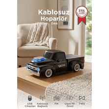 Lusenne Nostaljik Radyo: Kamyon Tasarımlı Güneş Enerjili Bluetooth Hoparlör, Taşınabilir ve Güçlü Se