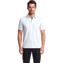 Paul & Shark Erkek Regular Fit Pamuklu Kısa Kollu Logo Detaylı Mavi Polo Yaka T-Shirt 26411253SM-394