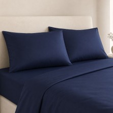Qua Home Auren 400 Tc Pamuk Saten King Size Nevresim Lacivert