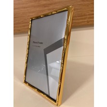 Plus Home Resim Çerçevesi Bambu Model Metal Pirinç Kenarlı Renk Altın Küçükboy Ebat 13X18 cm