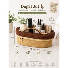 Lusenne Sepet: Doğal Jüt Çok Amaçlı Organizer , 35X15 cm Boyutunda