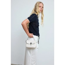 Shule Bags Cobble Small Çapraz Çanta Krem