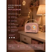 Lusenne Nostaljik Radyo: Mini Retro Bluetooth Kablosuz Hoparlör