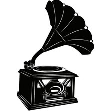 Lusenne Oto Güneşlik Perde: Nostaljik Gramofon ve Oto Motor Laptop Duvar Folyo, Retro Dekor ve Süsleme