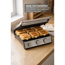 Sinbo SSM-2598 Izgara ve Tost Makinesi 2000W Döküm Plakalı Ayarlanabilir Isı ve Zaman Kontrollü