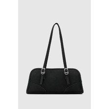 Shule Bags Vanity Nubuk Baget Çanta Siyah