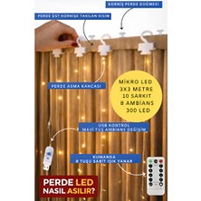 Lusenne Masa ve Gece Lambası: LED Perde Dekoratif Işık - Uzaktan Kumandalı ve Renkli Konsept
