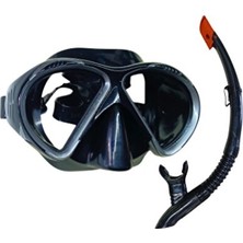Lusenne Dalış Bıçağı: Siyah Yetişkin Dalış Maskesi ve Snorkel Seti