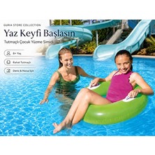 Lusenne Kolluk & Simit: Parlak Yeşil Çocuk Simidi - Güvenli ve Renkli Deniz Keyfi