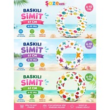 Lusenne Deniz Malzemesi: Baskılı Çocuk Deniz Simidi - 6-10 Yaş Renkli ve Güvenli