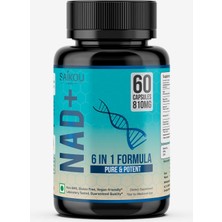 Nad+ Supplement 810MG | 6-In-1 Formula With Resveratrol, Quercetin, COQ10, Fisetin & Black Pepper | High Absorption | 60 Capsules