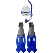 Lusenne Dalış Aksesuarı: Glıde Unı Gre/bl Snorkel ve Maske Seti - Tek Renk, 37-38 Numara