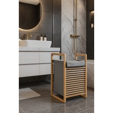 Lusenne Çamaşır Sepeti: Geniş Modern Bambu , 100 Litre Hacim ve Şık Tasarım