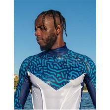 Lusenne Dalış Elbisesi: Uniseks Mavi Rash Guard, Su Altında Koruma ve Konfor Sunar