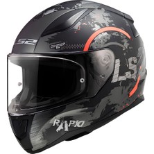 Ls2 Rapıd 2 Cırcle Mat Siyah-Kırmızı Kask
